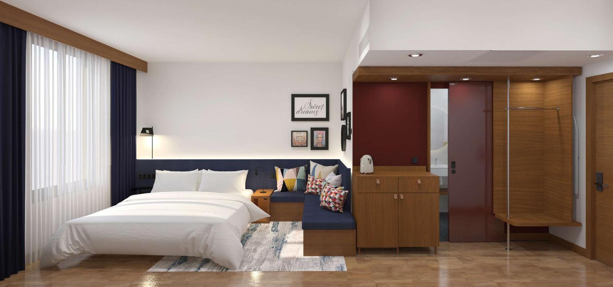 Zimmer mit Kingsize-Bett
