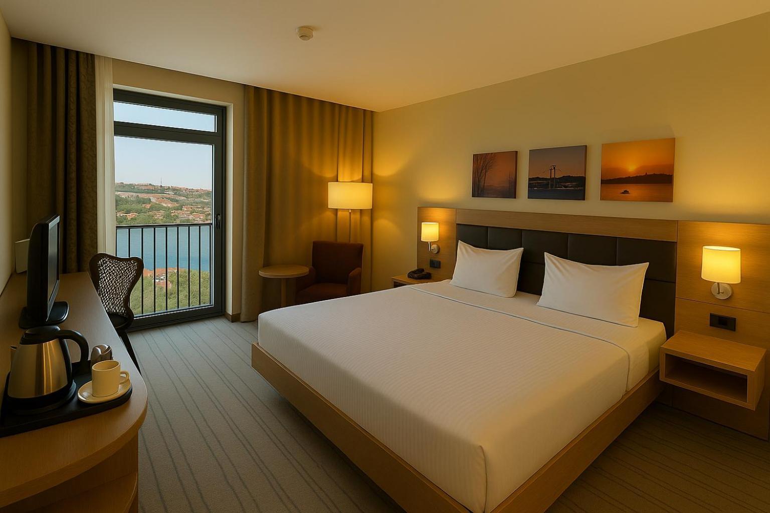 Kamer met Kingsize Bed en Uitzicht op Zee